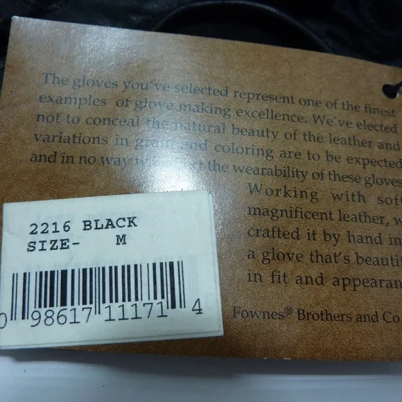 Fownes Vintage NEW BLACK Genuine Leather DRIVING Gloves Size Medium - Picture 2 of 5